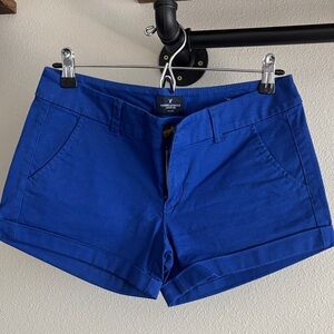 American Eagle Women's Vibrant Blue High Waist Shorts